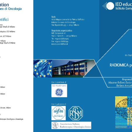Evento “Radiomica per la persona”: 11/03/2019 ore 14:00-18:00 c/o Aula Magna IEO1
