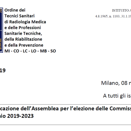 Convocazione assemblea elettorale Commissioni d’Albo