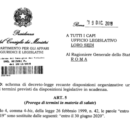 Proroga iscrizione Elenchi Speciali