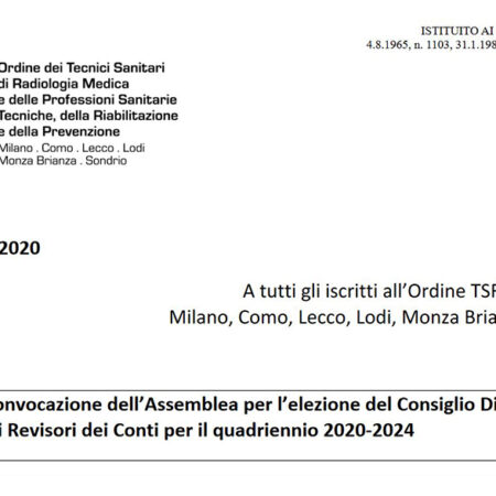 Convocazione assemblea elettorale del Consiglio Direttivo e del Collegio dei Revisori dei Conti